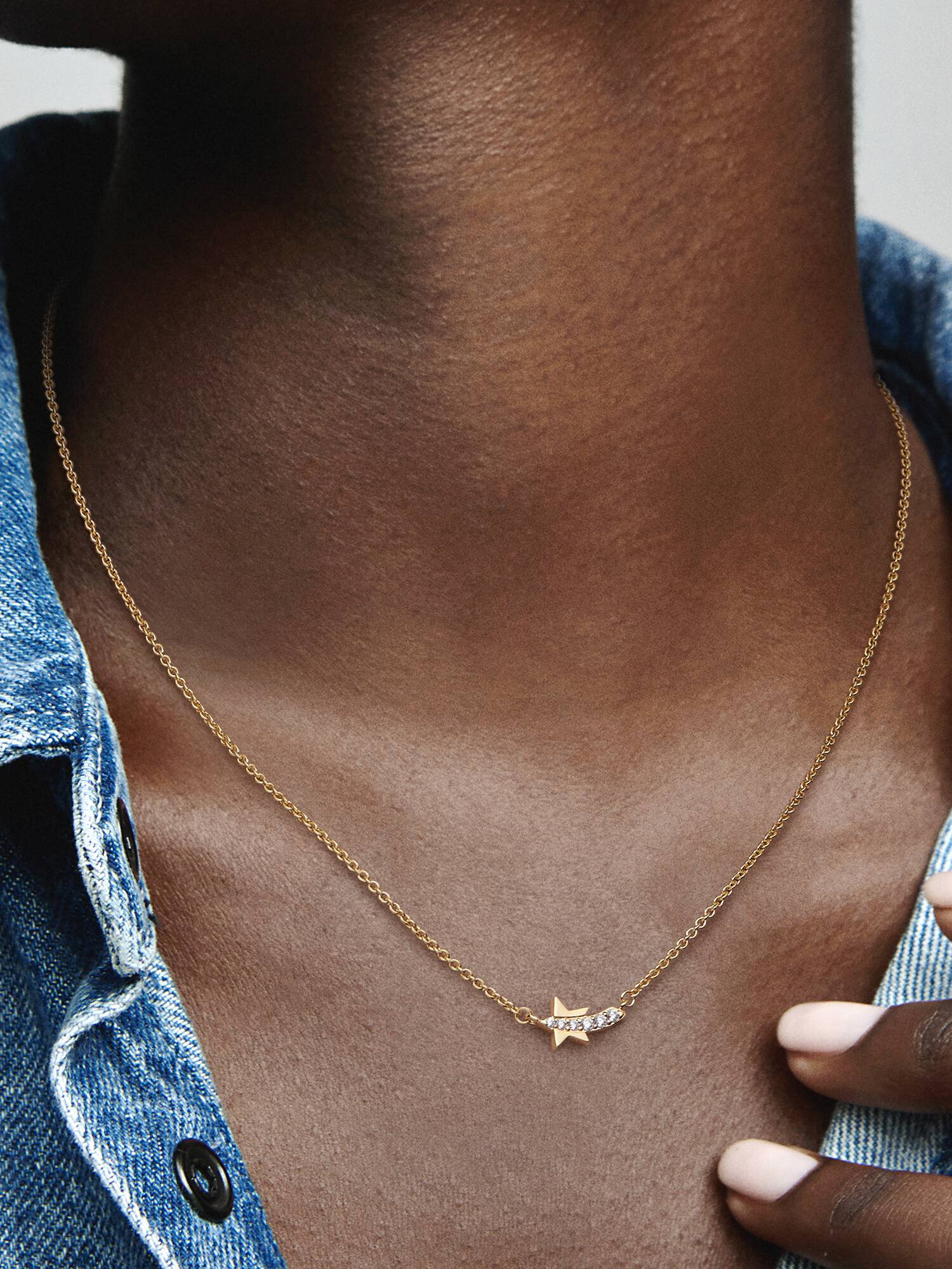 Collana Stella Cadente Scintillante