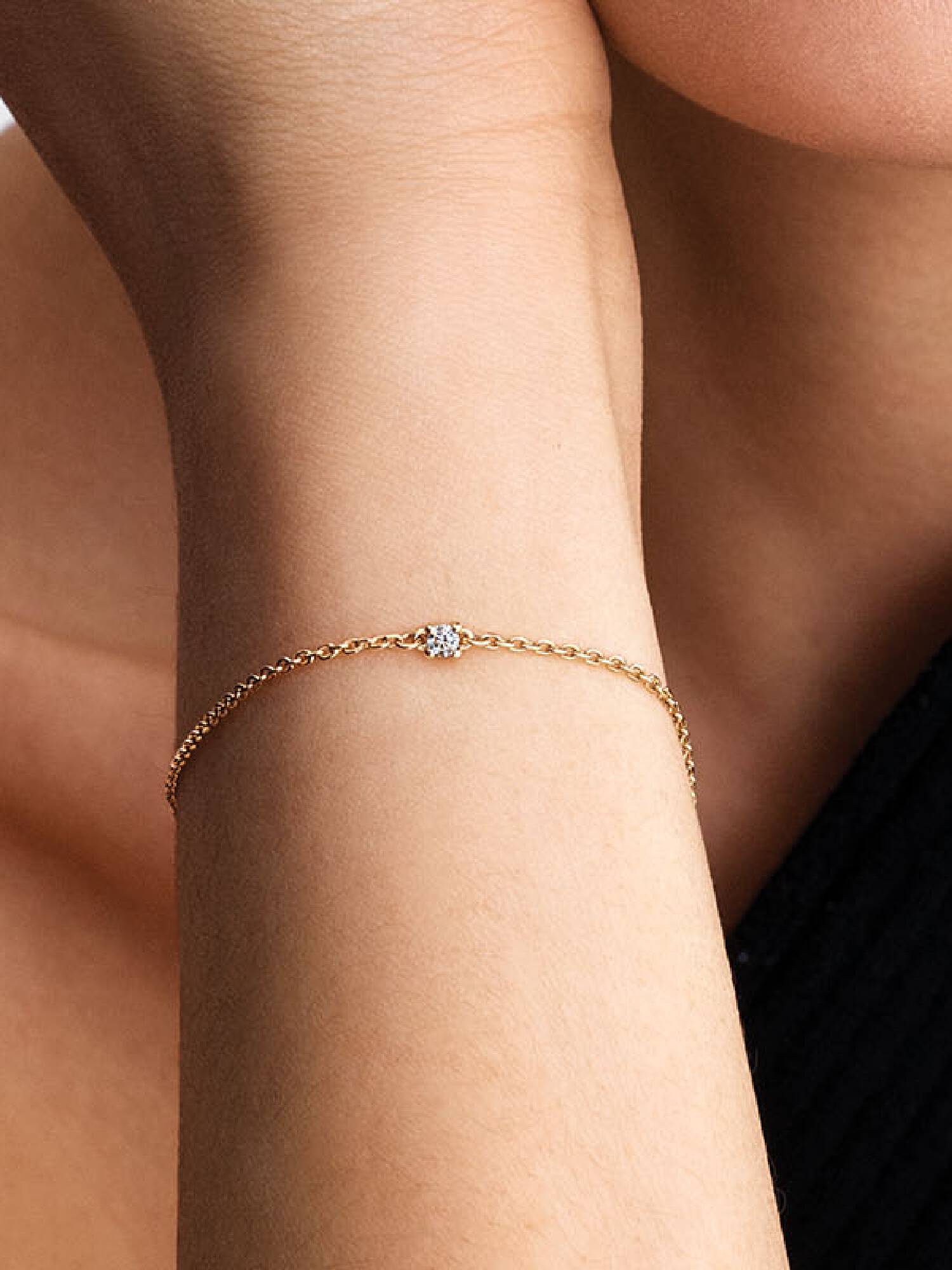 Bracciale Era in oro 14k con diamante creato in laboratorio