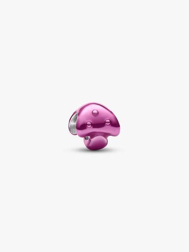 Mini Charm Fungo effetto metallico rosa