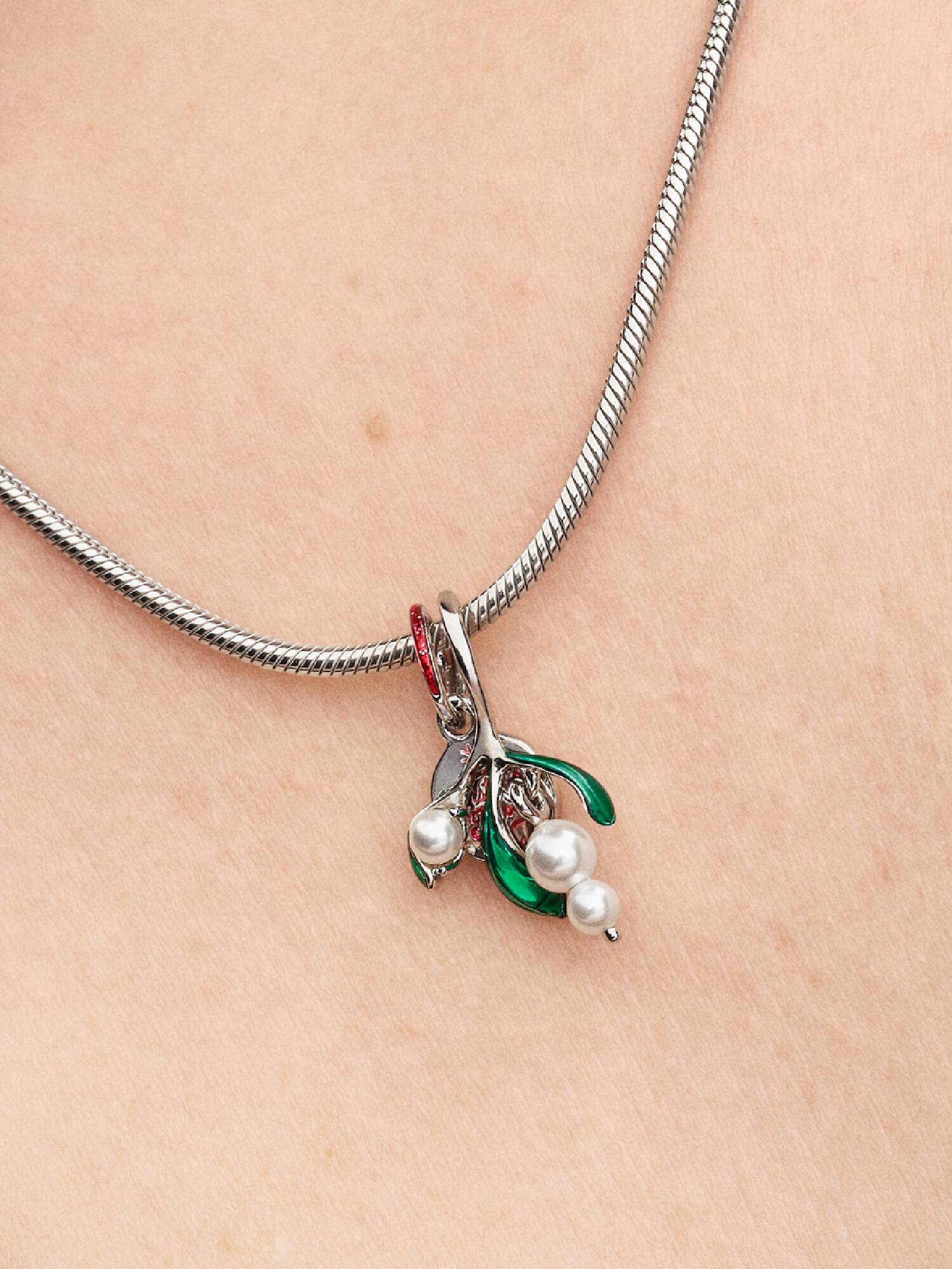 Charm Pendente Vischio di Natale