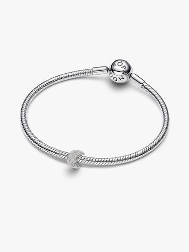 Mini Charm Luna effetto diamantato