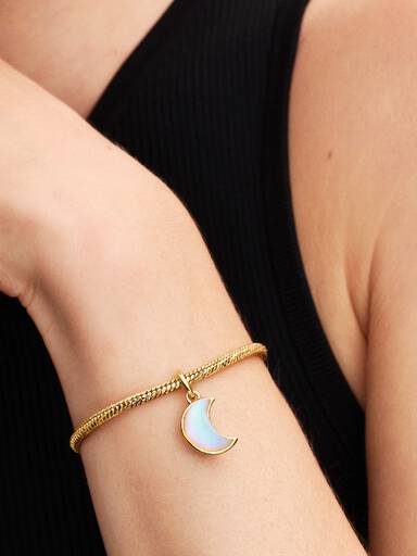 Charm Pendente Luna Crescente Luminosa