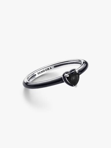 Anello Black Chakra Heart Pandora ME