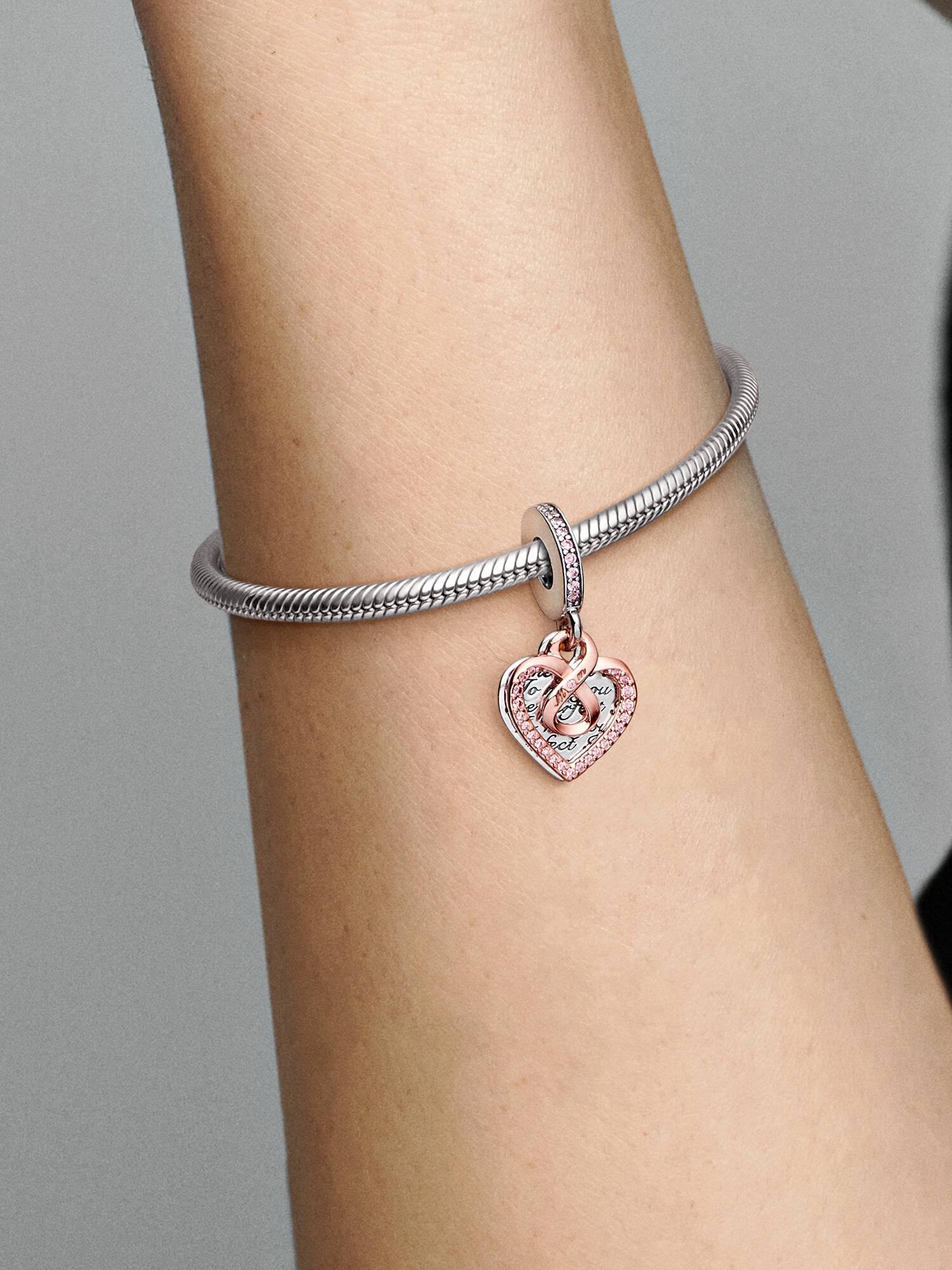 Charm Pendente Cuore Infinito Mamma Sei Perfetta