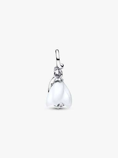 Charm Pendente Fiore Bucaneve Vetro di Murano