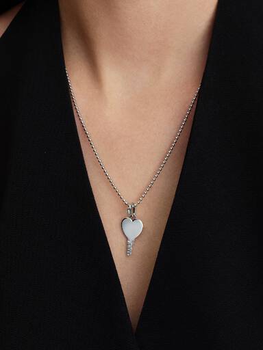Charm Pendente Chiave a Cuore da incidere
