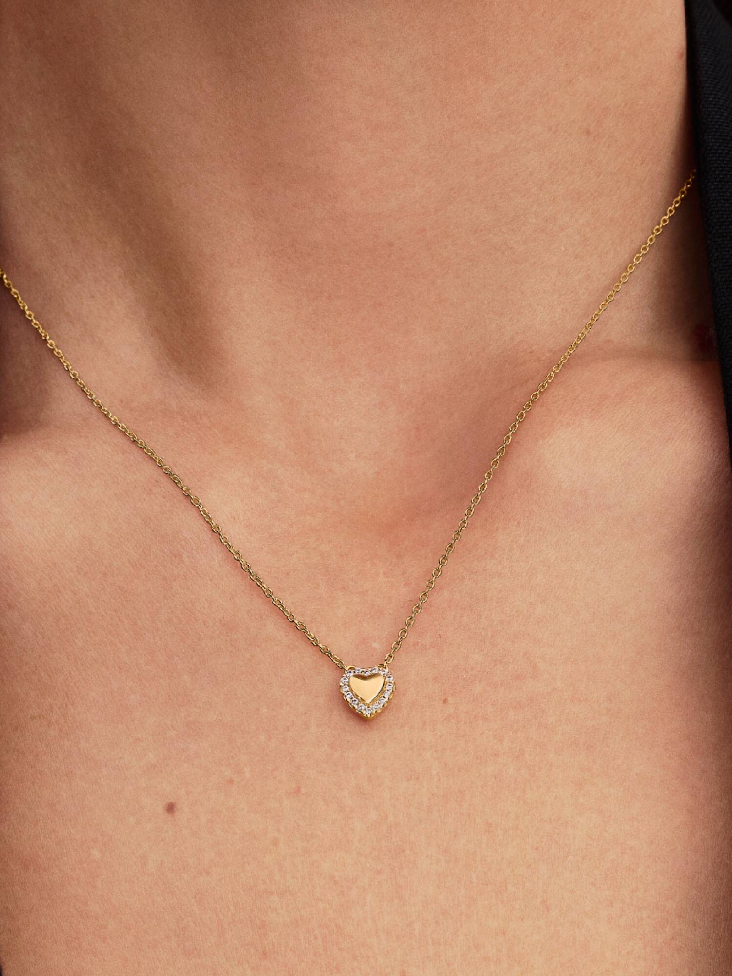Collana Cuore e Pavè da incidere