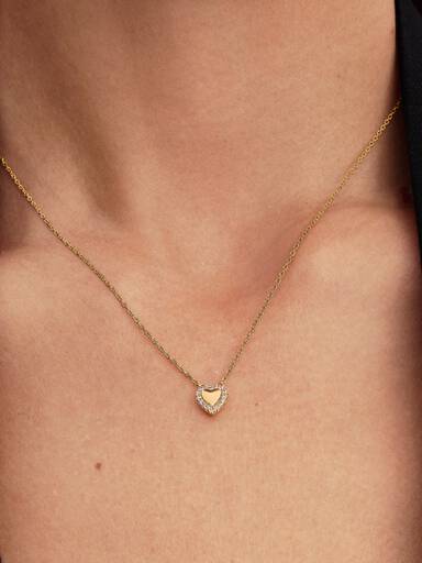 Collana Cuore e Pavè da incidere