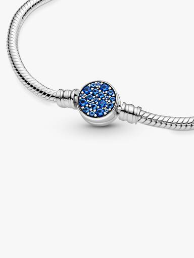 Bracciale Moments con Chiusura Pietre Blu