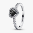 Anello Cuore in Rilievo Nero Anello Cuore in Rilievo Nero