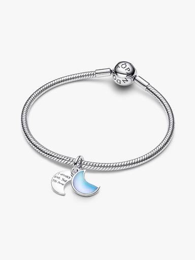 Charm Pendente Doppio Luna Crescente "I Would Give you the Moon"