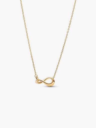 Collana Infinite Pavé in oro 14k con diamanti creati in laboratorio