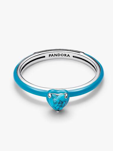 Anello Turquoise Chakra Heart Pandora ME