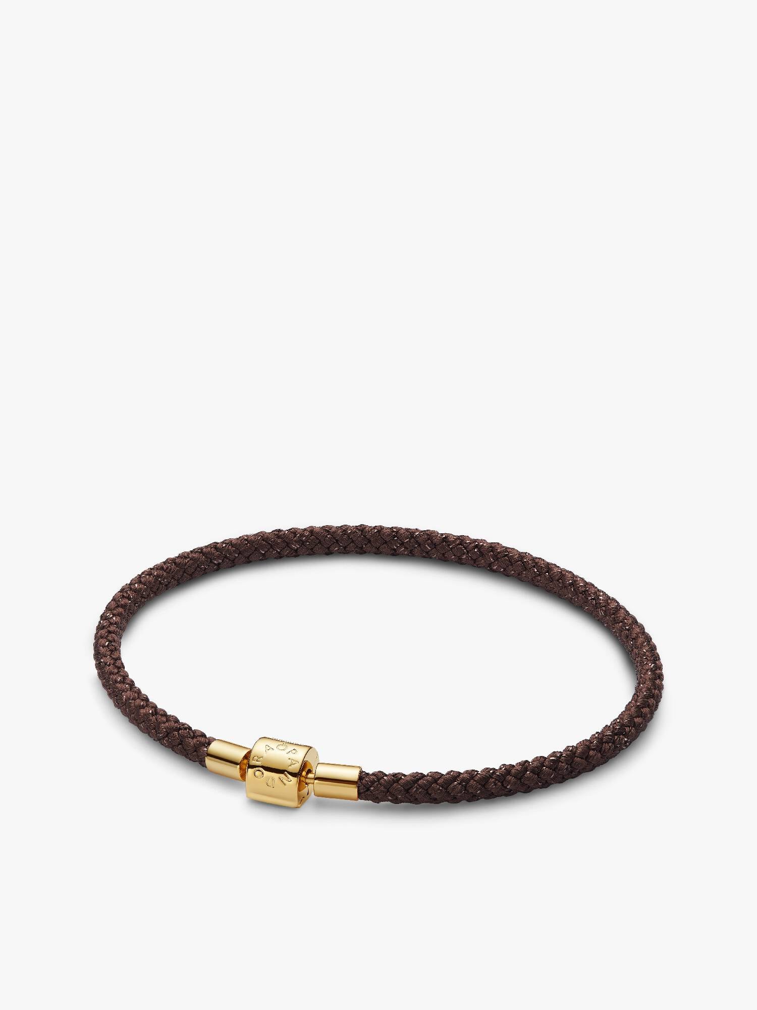 Bracciale in Corda Marrone con Chiusura a Barile
