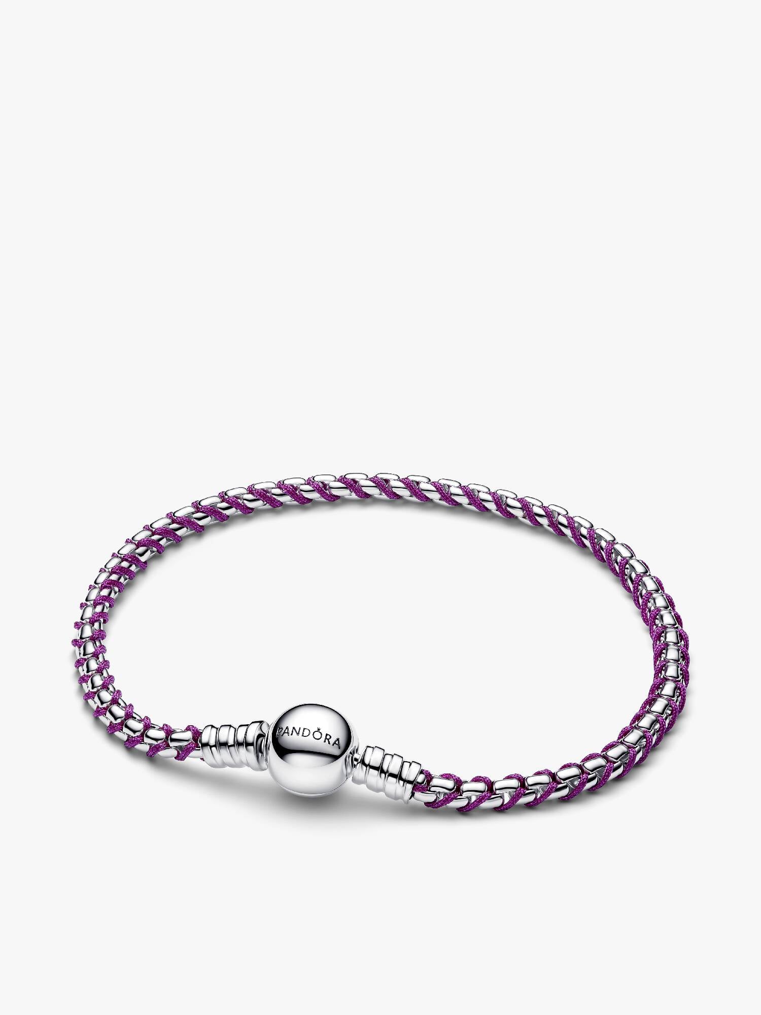 Bracciale Intreccio Tessuto Viola 