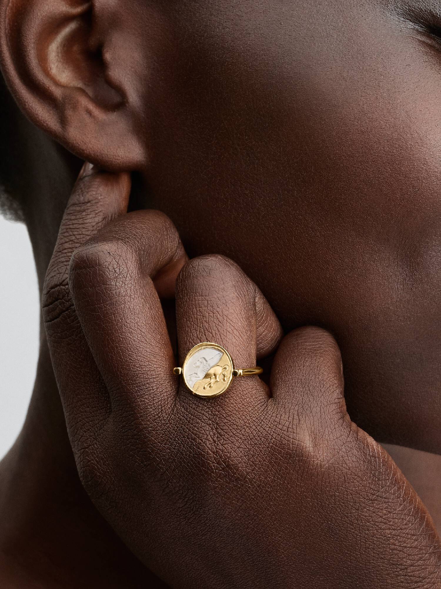 Anello Medallion Pegaso "Ex Animo" Reversibile 