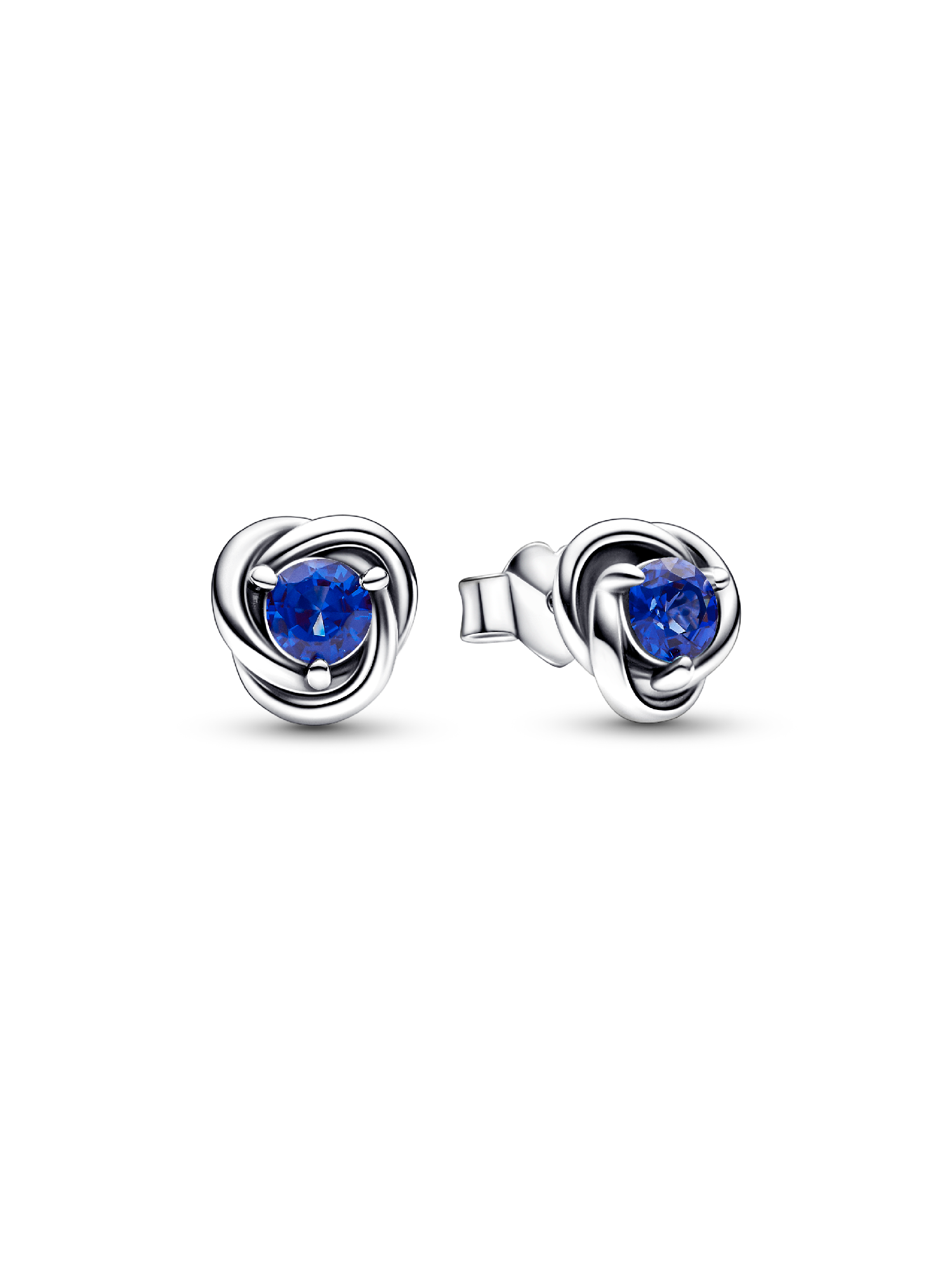 Laimons Orecchini A Disco Lucido Con Zirconi Blu - Argento Sterling 925 - 6 Mm - Gioielli Donna Moderni - 4