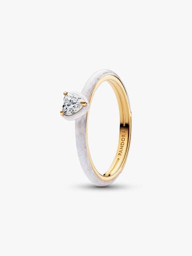 Anello White Chakra Heart Pandora ME