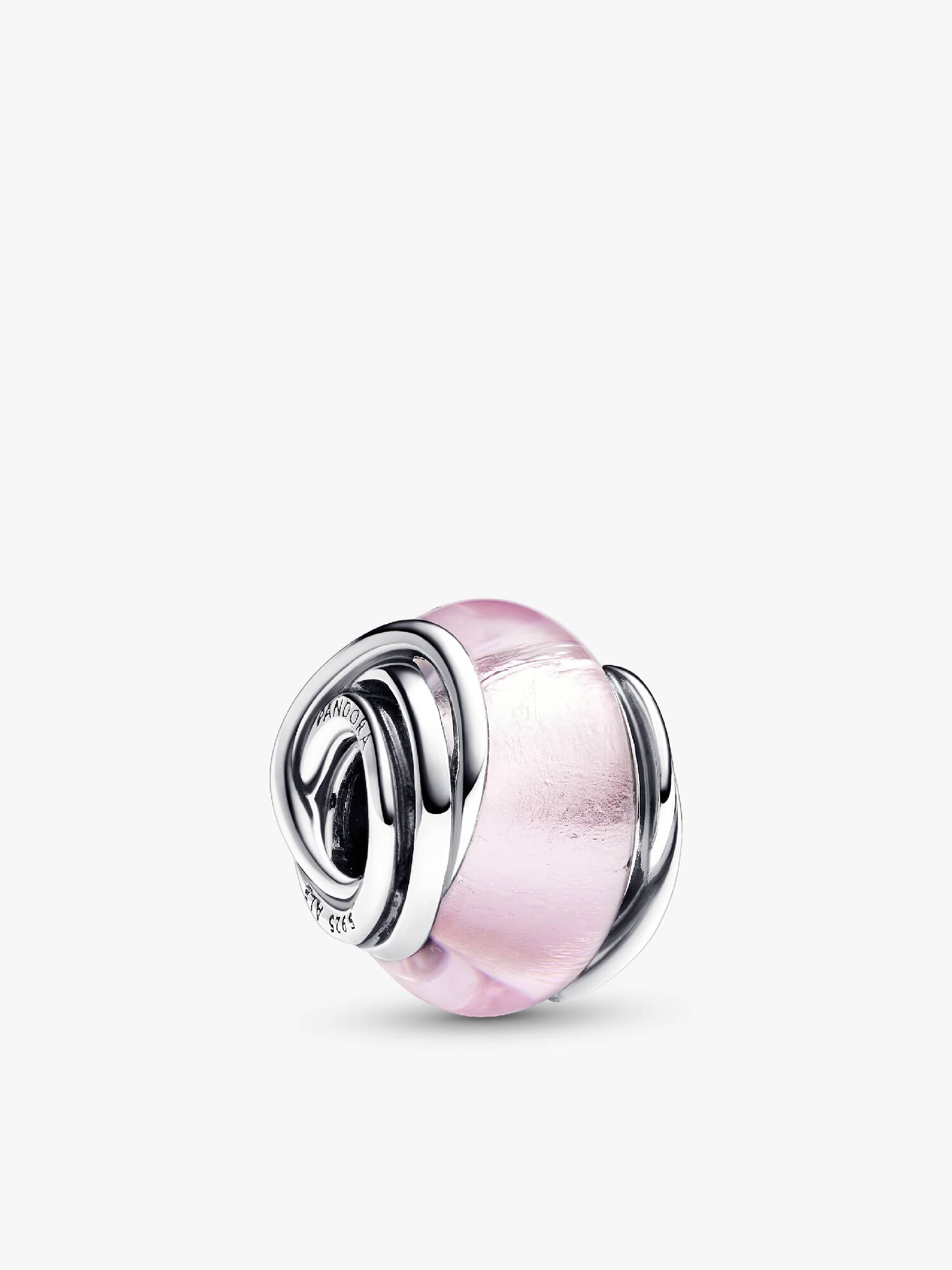 Charm Vetro di Murano Rosa e Cerchi