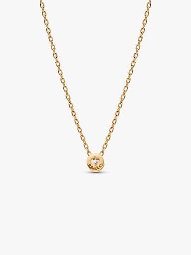 Collana Era Bezel in oro 14k con diamante creato in laboratorio