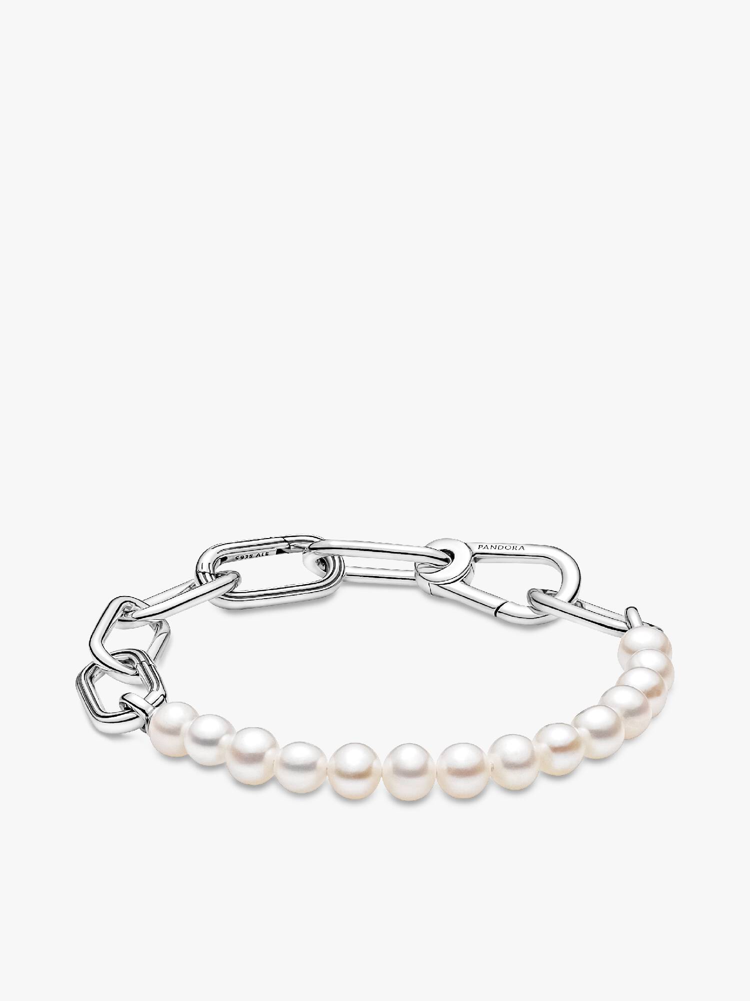 Bracciale Maglia Link con Perle d’Acqua Dolce Coltivate Pandora ME