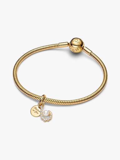 Charm Pendente Uncino con Perla Artificiale