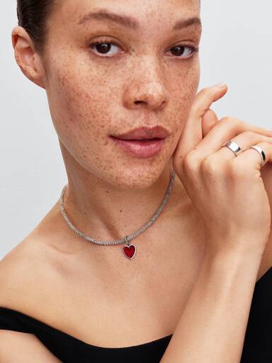 Charm Pendente Cuore Rosso da incidere