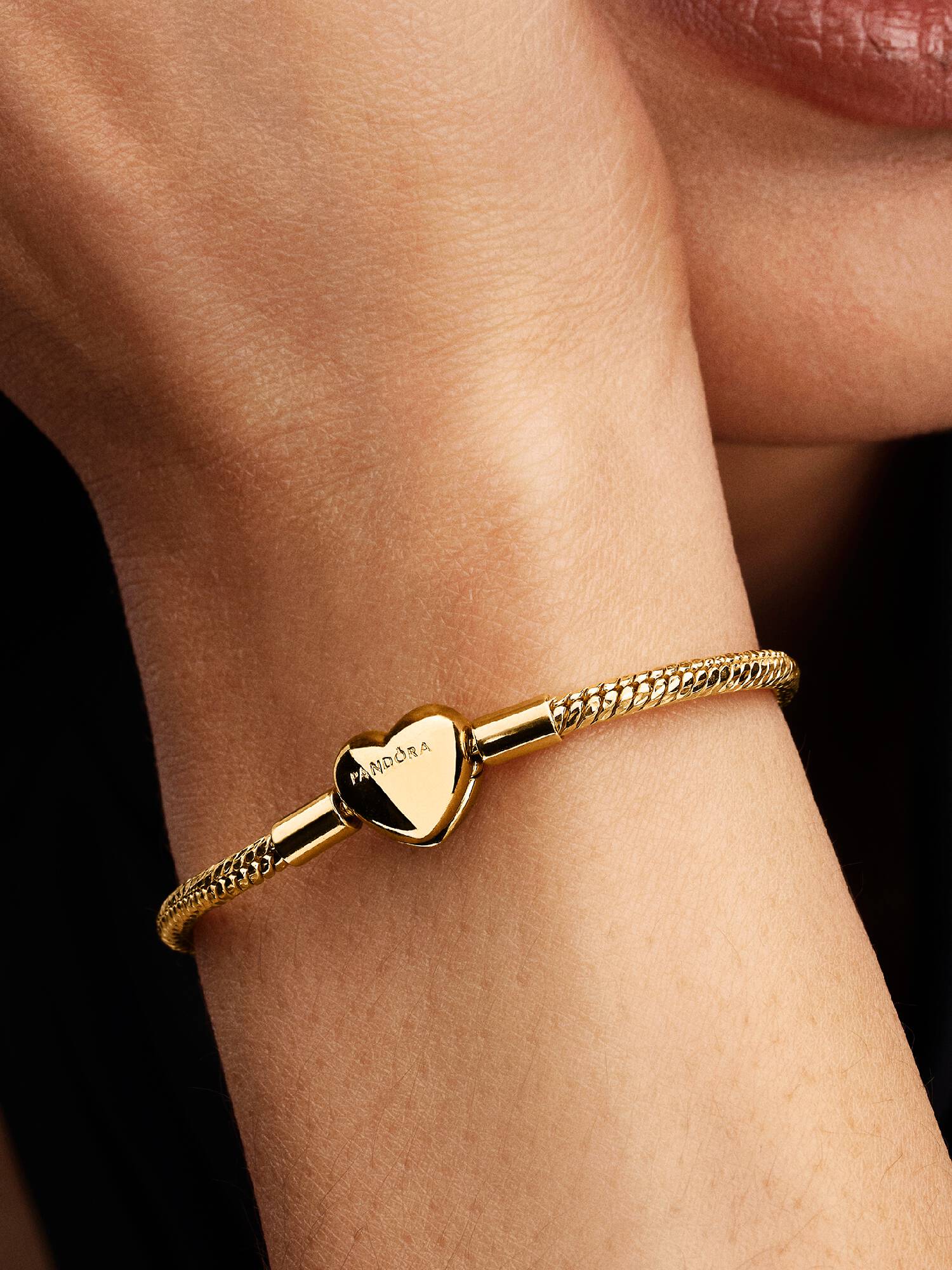 Bracciale Maglia Snake Sfaccettata con Chiusura a Cuore da Incidere