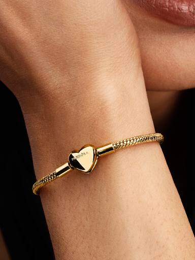 Bracciale Maglia Snake Sfaccettata con Chiusura a Cuore da Incidere