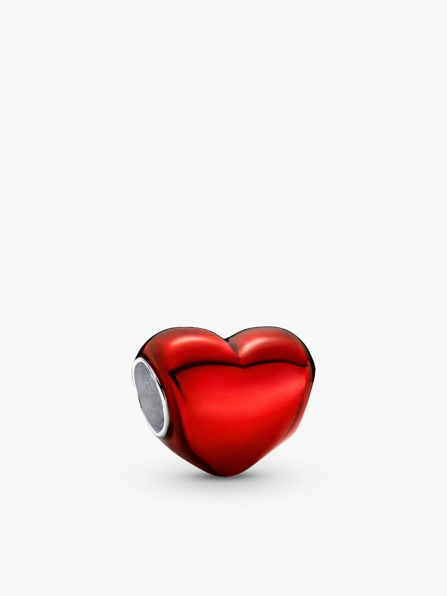 Charm Cuore Metallico Rosso