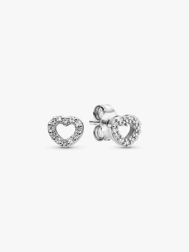 Orecchini a forma di cuore aperto in argento sterling S925, oro giallo Orecchini a forma di cuore aperto in argento sterling S925, oro giallo