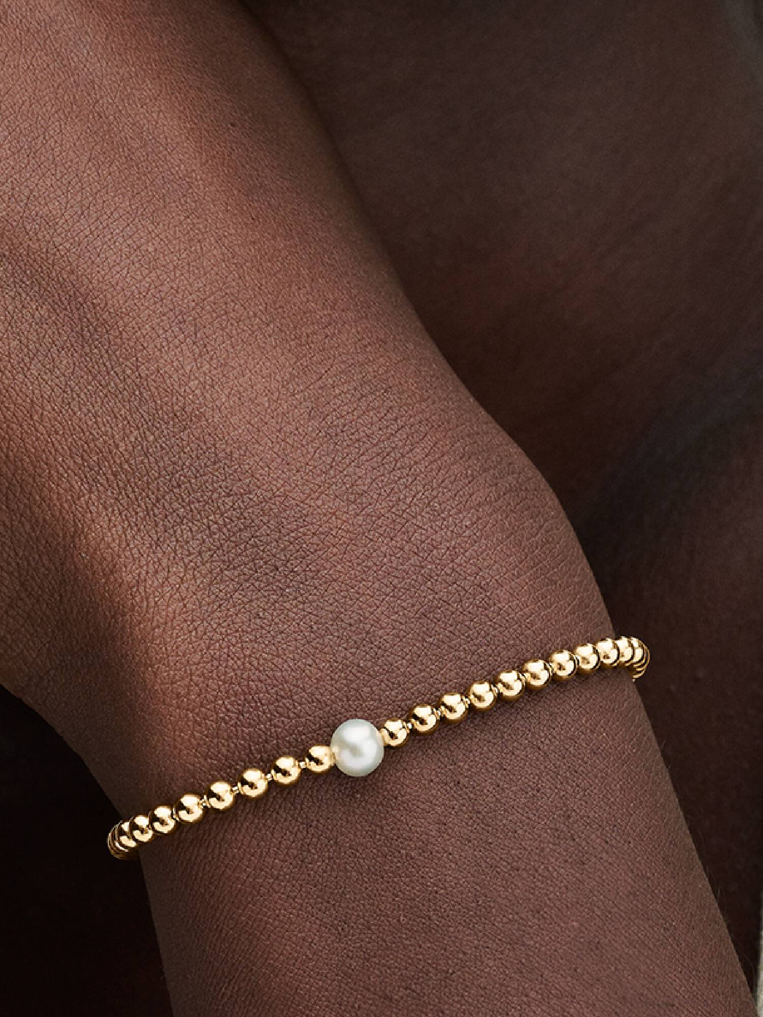 Bracciale con Perla d’Acqua Dolce Coltivata e Sfere