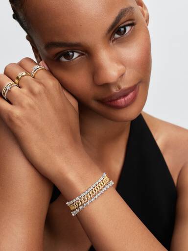Bracciale Tennis con pietre triangolari