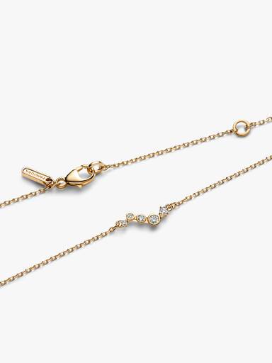 Collana Era in oro 14k Onda con diamanti creati in laboratorio