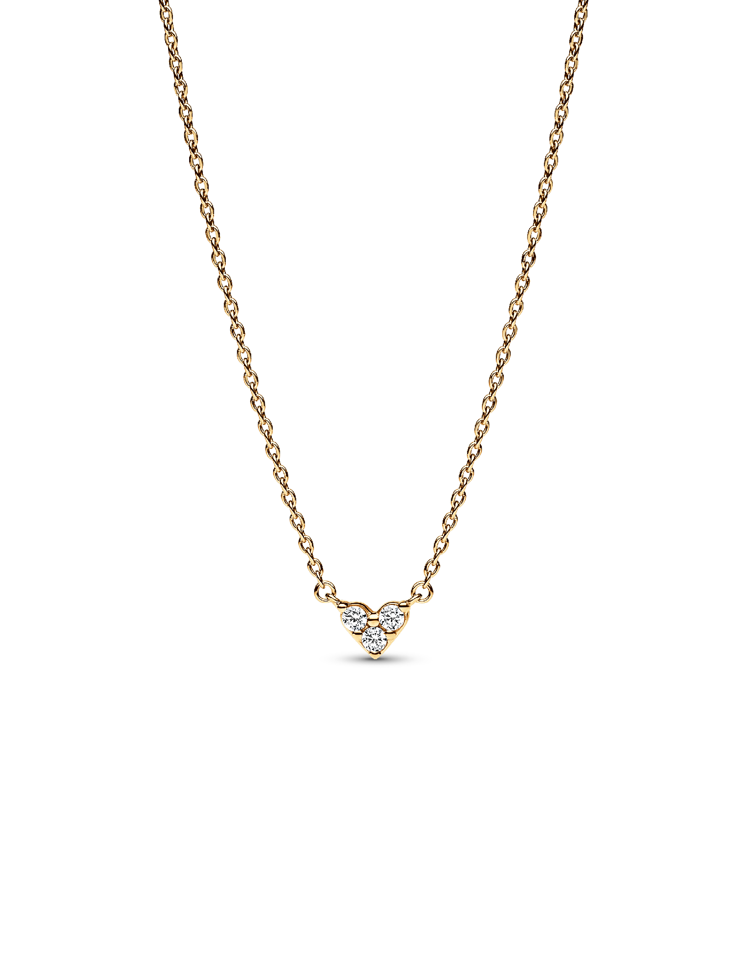 Collana Cuore con Tre Pietre