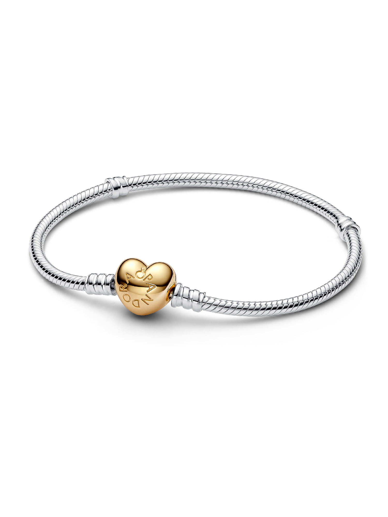 Bracciale maglia snake con chiusura a cuore