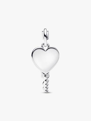 Charm Pendente Chiave a Cuore da incidere