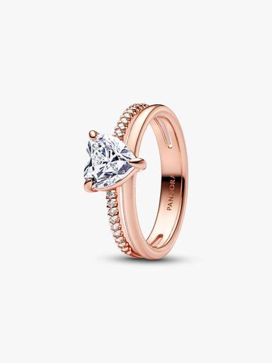Anello Doppia Fascia con Cuore