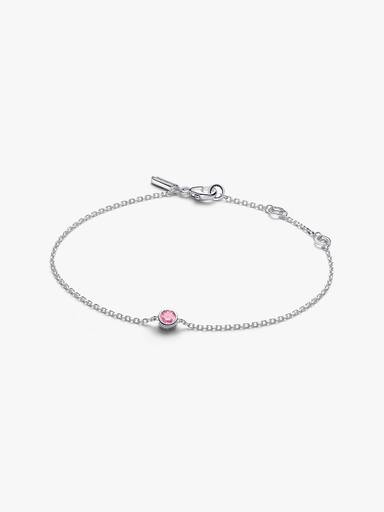 Bracciale Era Bezel con diamante creato in laboratorio rosa