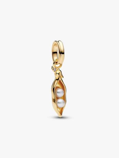 Charm Pendente Baccello con Perle Barocca d’Acqua Dolce Coltivata