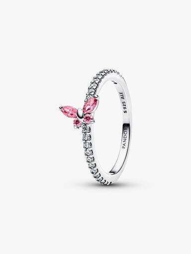 Anello Farfalla Luminosa Rosa
