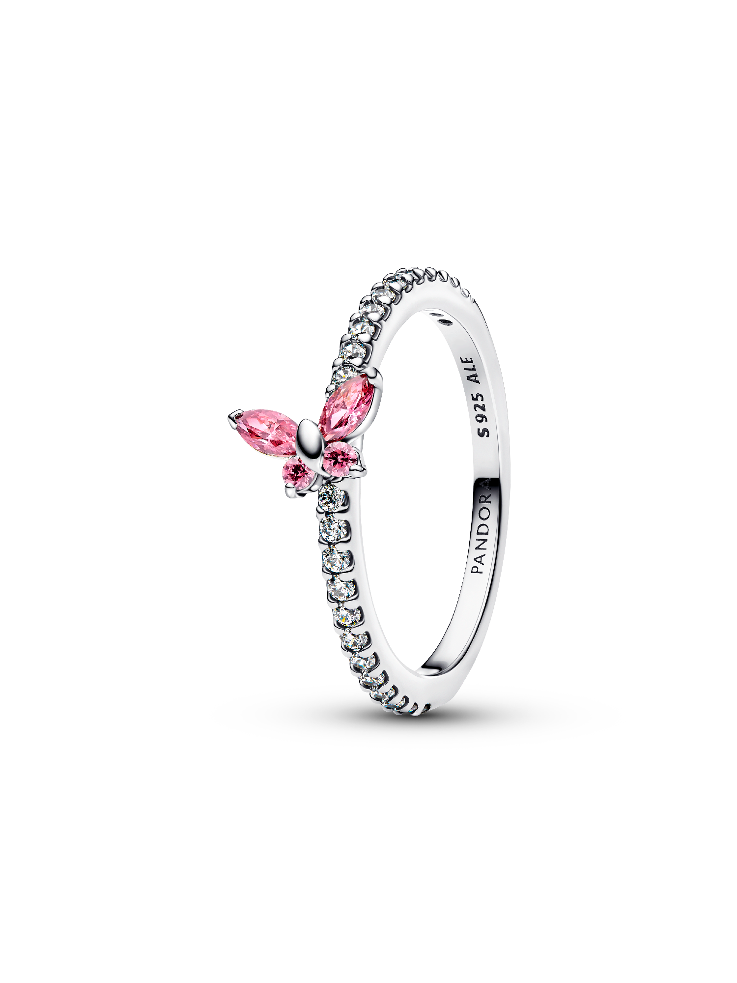 Anello Farfalla Luminosa Rosa