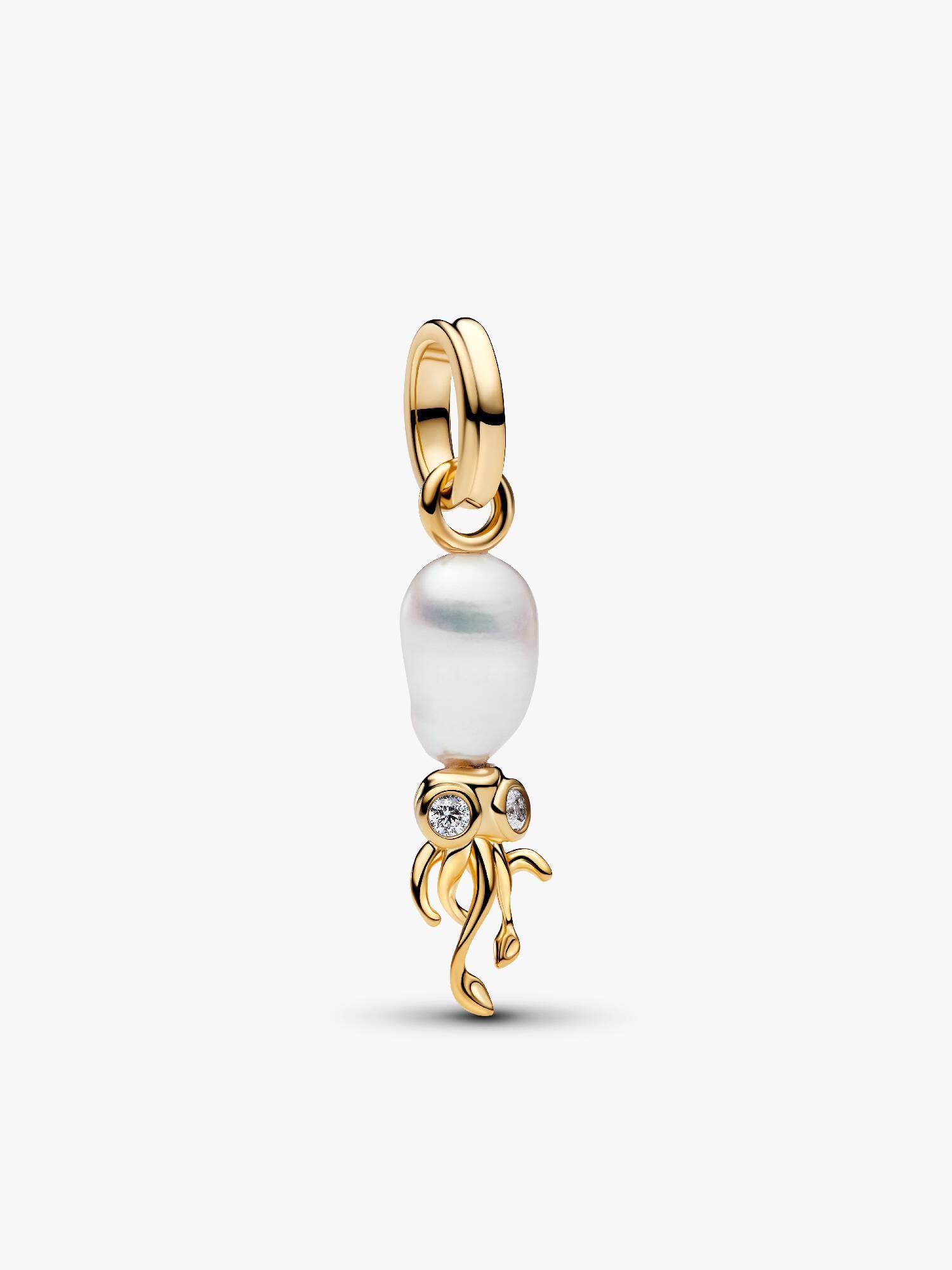 Charm Pendente Calamaro con Perla Barocca d’Acqua Dolce Coltivata