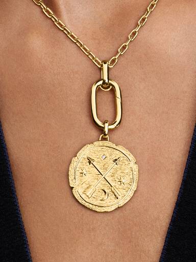 Charm Medallion Grande Frecce "Ad Meliora"