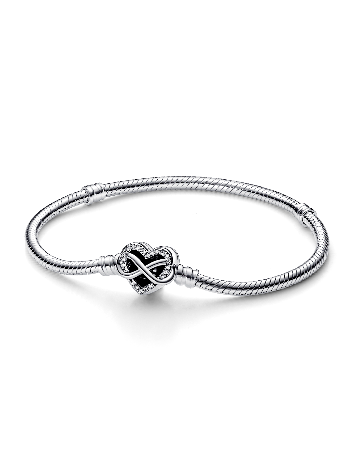 Bracciale con Chiusura Cuore Infinito Pietre Luminose