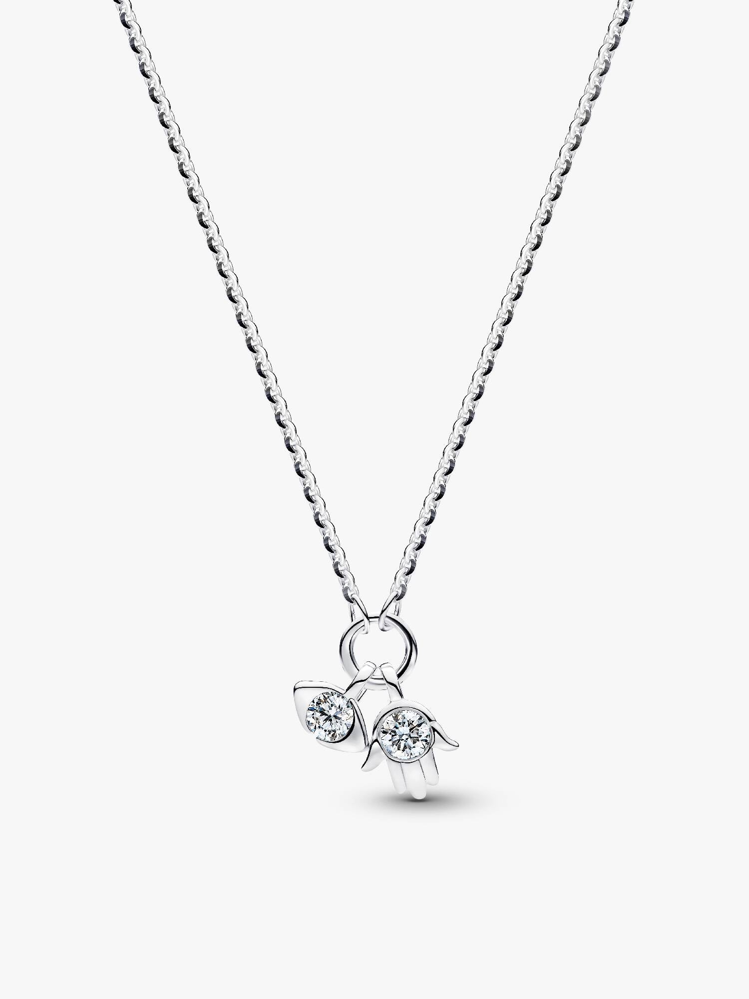 Collana Talisman Evil Eye e Mano di Fatima con diamanti creati in laboratorio