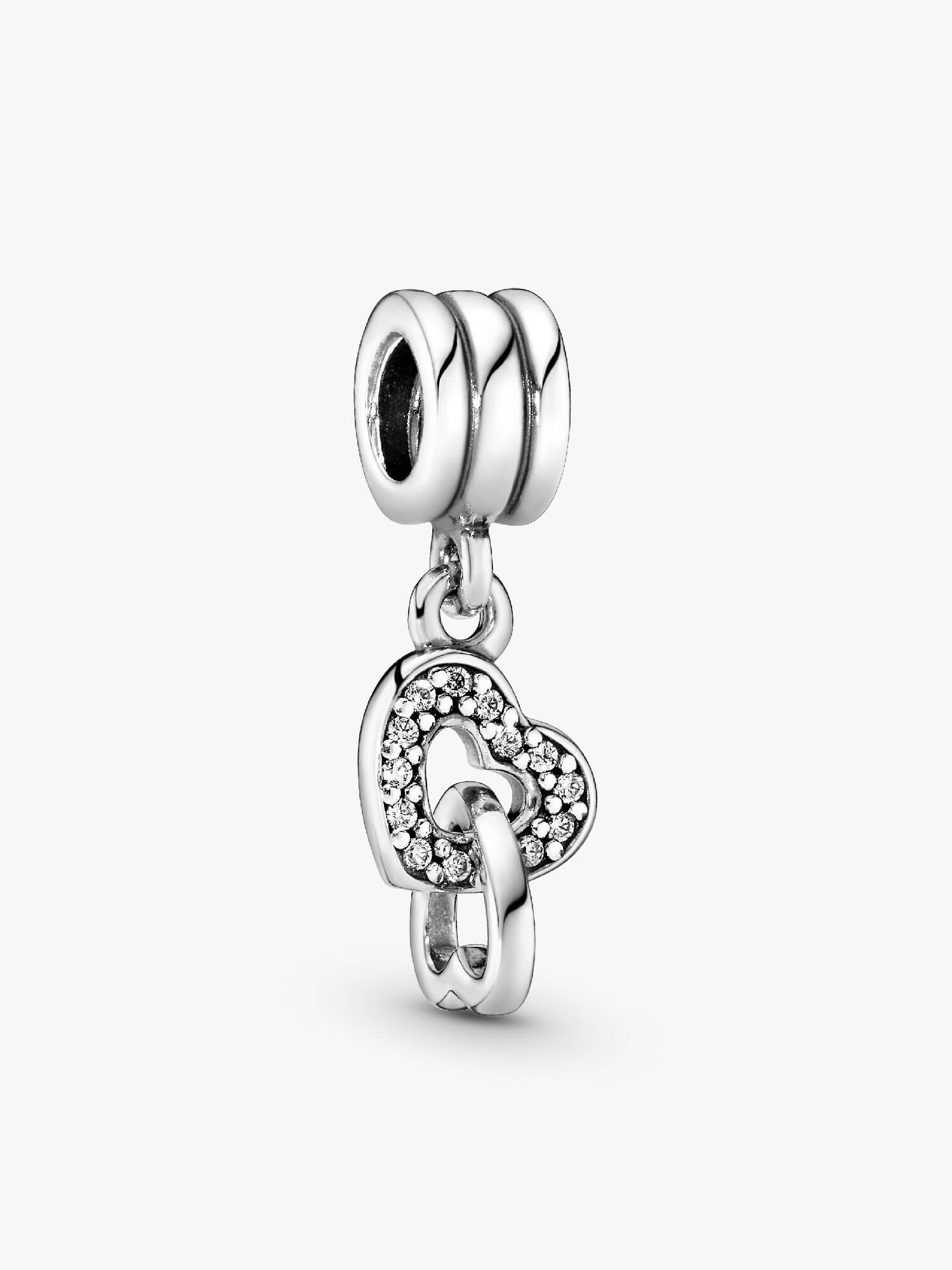 Charm Pendente Cuori intrecciati