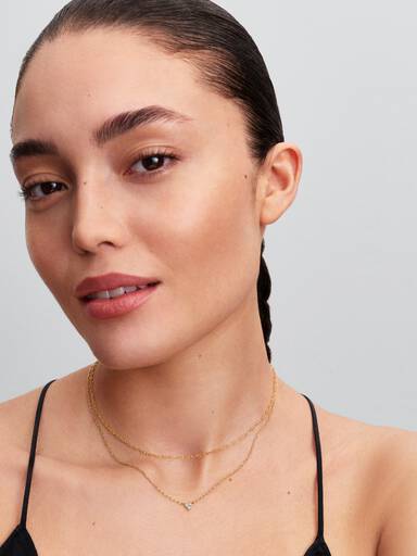 Collana Era in oro 14k Catenina Cuori Intrecciati