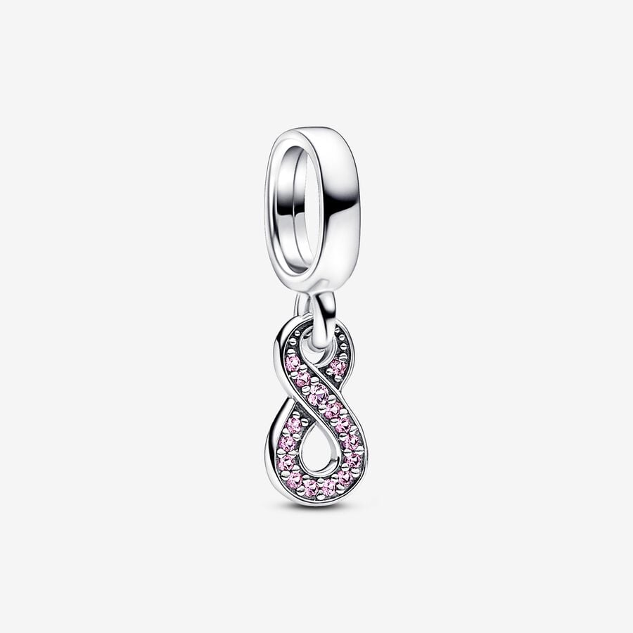 Charm Pendente Infinito Rosa image number 0