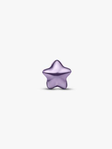 Mini Charm Stella effetto metallico viola